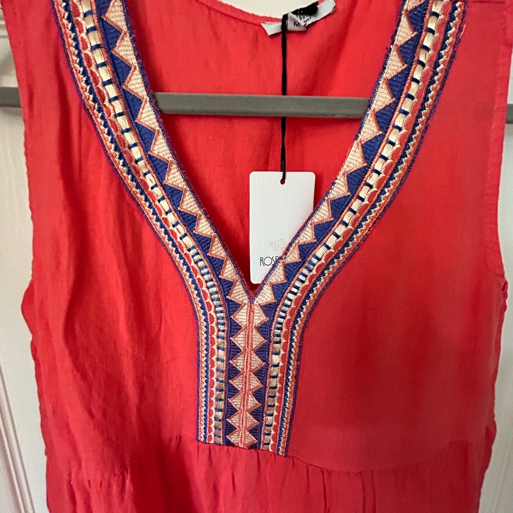 100%Linen Embroidered Dress - Picture 5 of 6